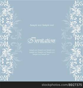 Floral invitation card vector image