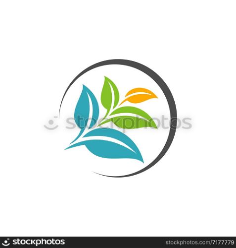 Floral Leaves Logo Template Illustration Design. Vector EPS 10.