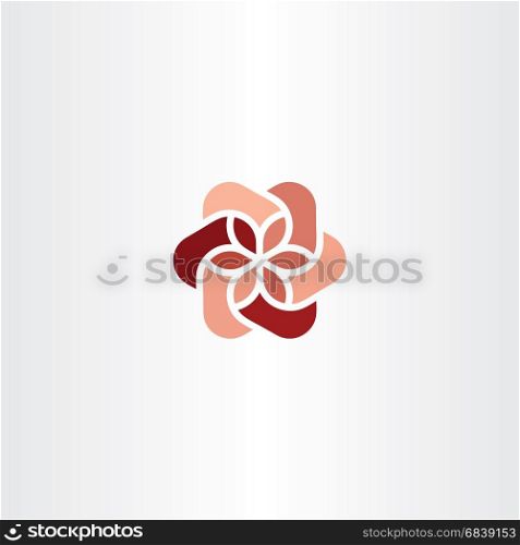 floral logo icon red abstract business logo