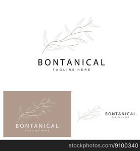 Floral Logo, Leaves And Flowers Botanical Garden Vector, Floral Design Of Life