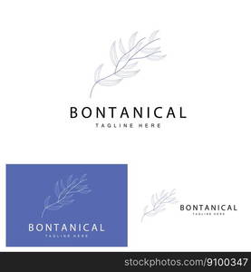 Floral Logo, Leaves And Flowers Botanical Garden Vector, Floral Design Of Life