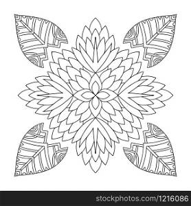 Floral Mandala. Linear ornament pattern. Floral Mandala. Linear ornament pattern.