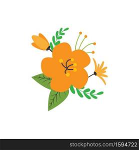 Floral nature icon decorative element vector design