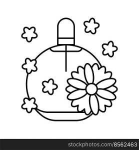 floral notes perfume line icon vector. floral notes perfume sign. isolated contour symbol black illustration. floral notes perfume line icon vector illustration