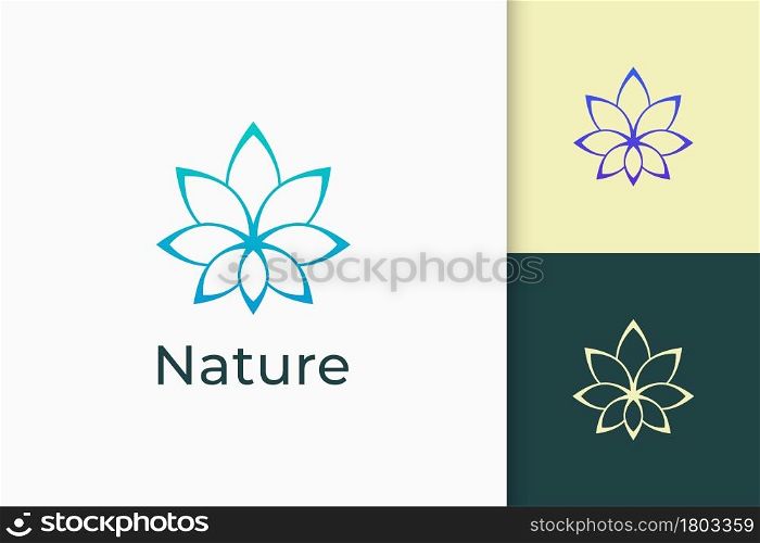 floral or spa logo in luxury and elegant for beauty or health