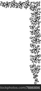 Floral ornament 224 Eau-forte black-and-white decorative background pattern vector illustration