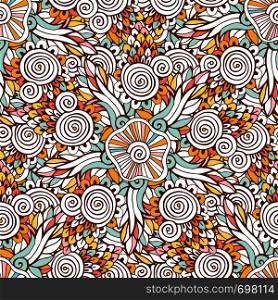Floral ornamental pattern in vector for coloring book page or fashion textile design.. Floral ornamental pattern in vector for coloring book page or fashion textile design