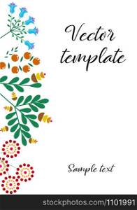 Floral pattern for your design. Floral template for holiday, wedding, happy birthday. Vector EPS 10