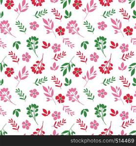 Floral pattern in the small flower.Seamless vector texture. White background.. Floral pattern in the small flower.Seamless vector texture