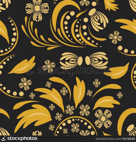 Floral pattern with flowers and leaves Fantasy flowers Abstract Floral geometric fantasy. Folk flowers pattern Floral surface design Seamless pattern
