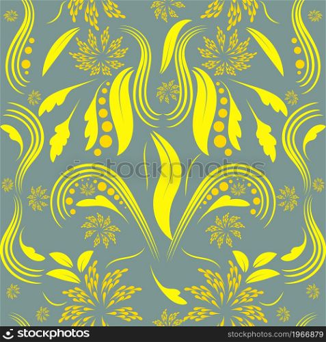 Floral pattern with flowers and leaves Fantasy flowers Abstract Floral geometric fantasy. Folk flowers print Floral pattern Ethnic art
