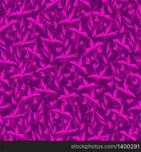 Floral pattern with handdrawn grass. Botanical motifs scattered randomly. Seamless vector texture. Printing in hand-drawn style on the violet background.. Floral pattern with handdrawn grass. Botanical motifs scattered randomly. Seamless vector texture. Printing in hand-drawn style on the violet background