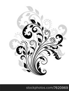 Floral pattern with reflection for ornate and decoration