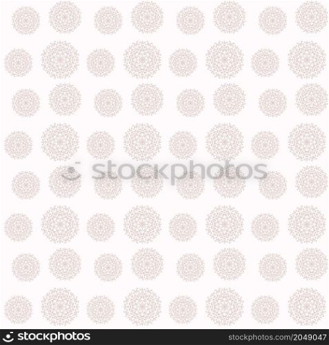Floral round Pattern with small leaves Vector Illustration