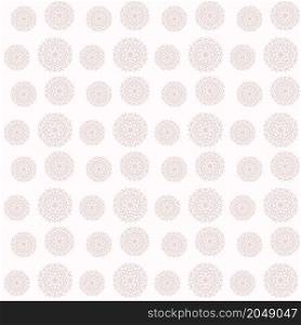 Floral round Pattern with small leaves Vector Illustration