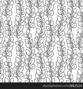 Floral seamless background. Vector pattern design. Natural seamless pattern with unique branches. Floral seamless background. Vector pattern design. Natural seamless pattern with unique branches.