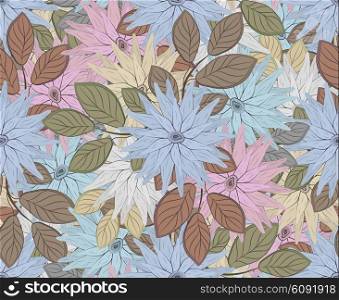 Floral Seamless Colored Pattern Ornament