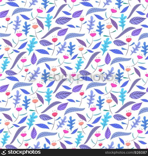 Floral seamless pattern background. Vector illustration for fabric and gift wrap paper design.