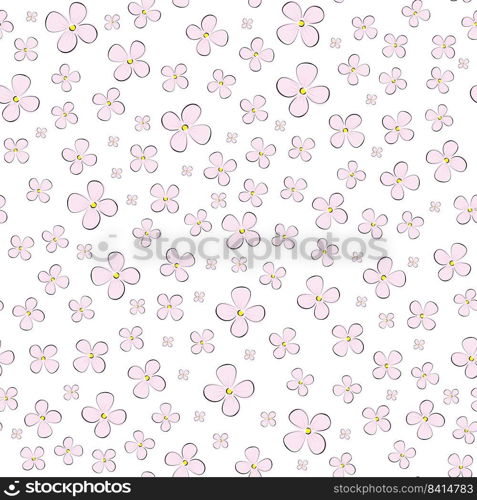 Floral seamless pattern for texture, textiles, banners and simple backgrounds. Simple style