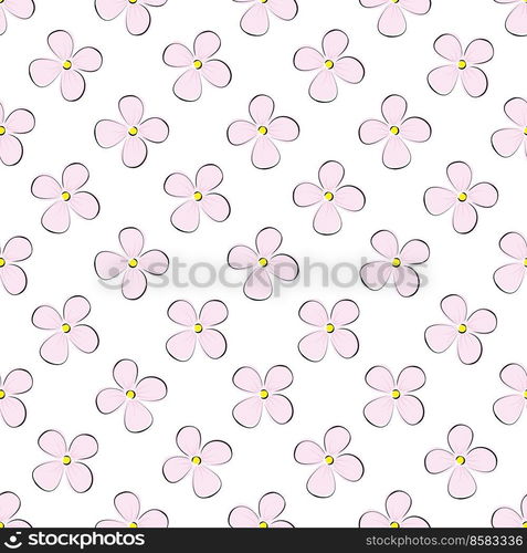 Floral seamless pattern for texture, textiles, banners and simple backgrounds. Simple style