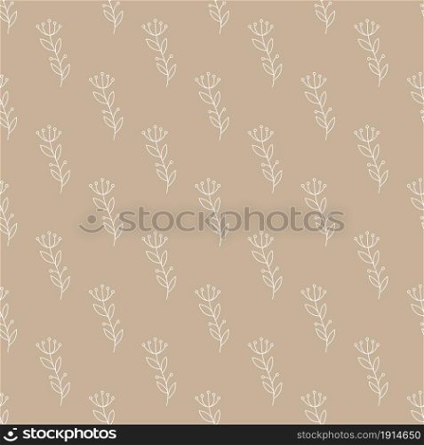 Floral seamless pattern for textures, textiles and simple backgrounds. Flat style.