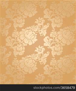 Floral Seamless pattern, gold