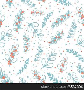Floral seamless pattern. Hand drawn doodle leaves pattern can be used for wallpaper, pattern fills, web page background,surface textures. Botanic branches.. Floral seamless pattern. Hand drawn doodle leaves pattern can be used for wallpaper, pattern fills, web page background,surface textures. Botanic branches