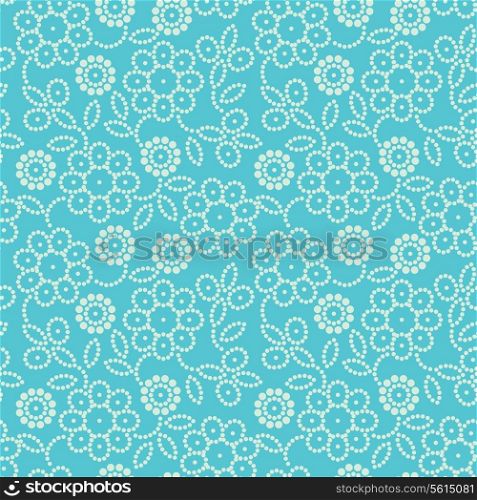 Floral seamless pattern in blue