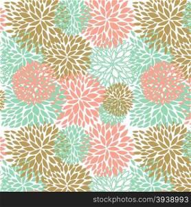 Floral seamless pattern in pastel colors. Seamless pattern can be used for wallpaper, pattern fills, web page background, textile, web and other design.