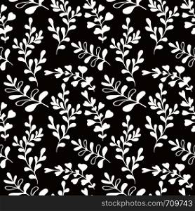 Floral seamless pattern. Monochrome vector background. Textile print or packaging design. Floral seamless pattern. Monochrome vector background. Textile print or packaging design.