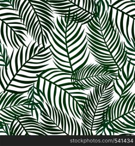 Floral seamless pattern tropical leaves, Fashion, interior, wrapping consept. Vector illustration. Floral seamless pattern tropical leaves, Fashion, interior, wrapping consept.