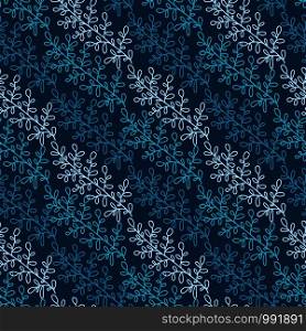 Floral seamless pattern. Vector background design. Branches pattern in blue colors. Textile print design. Floral seamless pattern. Vector background design. Branches pattern in blue colors. Textile print design.
