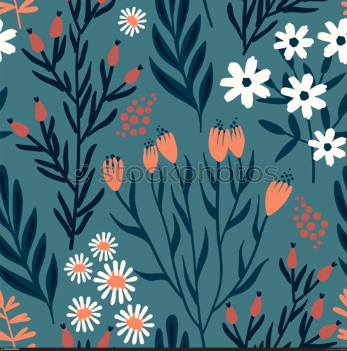 Floral seamless pattern. Vector design for paper, cover, fabric, interior decor and other users. Floral seamless pattern. Vector design for different surfaces.