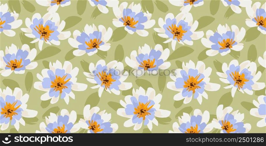 Floral seamless pattern. Vector design for paper, cover, fabric, interior decor and other users. Floral seamless pattern. Vector design for paper, cover, fabric, interior decor and other