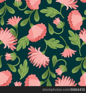 Floral seamless pattern. Vector design for paper, cover, fabric, interior decor and other users. Floral abstract seamless pattern. Vector design