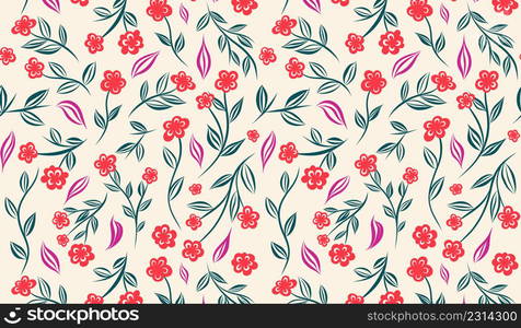 Floral seamless pattern. Vector design for paper, cover, fabric interior decor.. Floral seamless pattern. Vector design for paper, cover, fabric interior decor