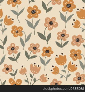 Floral seamless pattern. Vector design for paper, cover, fabric interior decor.. Floral seamless pattern. Vector design for paper, cover, fabric interior decor