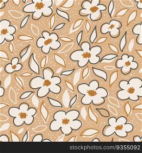 Floral seamless pattern. Vector design for paper, cover, fabric interior decor.. Floral seamless pattern. Vector design for paper, cover, fabric interior decor
