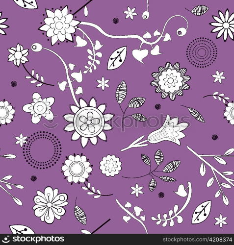 floral seamless pattern vector illustration