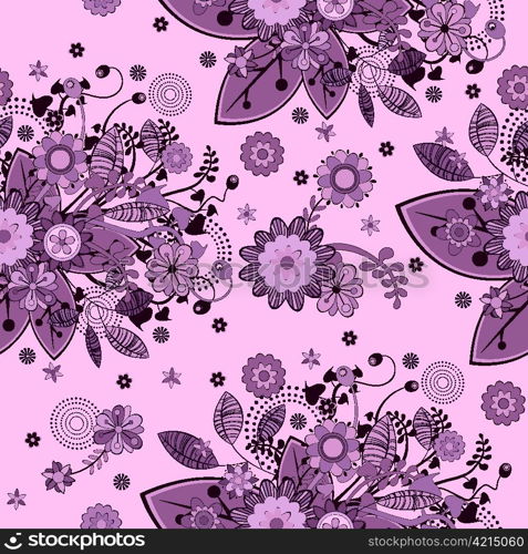 floral seamless pattern vector illustration