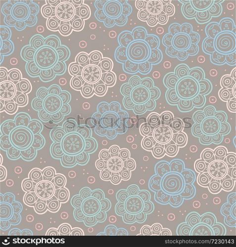 Floral seamless pattern. Vector illustration. Beautiful background.