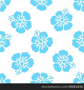 Floral seamless pattern with hibiscus flowers. Vector background. Tropical summer illustration. Floral seamless pattern with hibiscus flowers. Vector background. Tropical summer illustration.