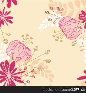 floral seamless pattern with lily flowers