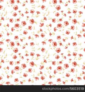 Floral seamless tilefor textile fabric. Vector illustration.