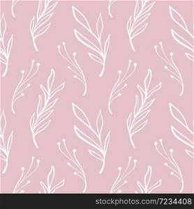Floral seamless vector pattern background with abstract branches, berries and leaves. Use for wallpapers, textile, web design.. Floral seamless vector pattern background with abstract branches, berries and leaves. Use for wallpapers, textile, web design