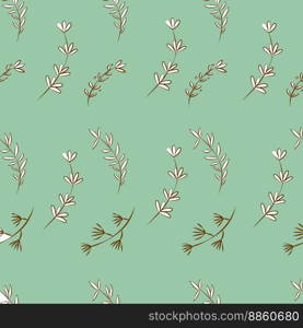 Floral seamless vector pattern. Light background with leaves