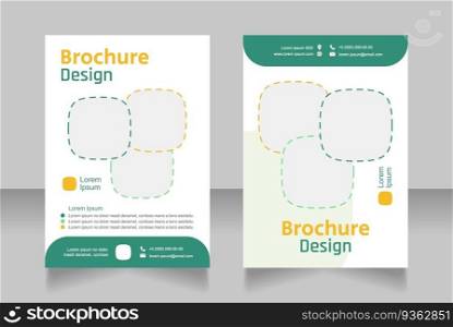 Floral shop info blank brochure design. Template set with copy space for text. Premade corporate reports collection. Editable 2 paper pages. Secular One Regular, Rajdhani-Semibold, Arial fonts used. Floral shop info blank brochure design