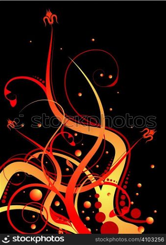 floral summer image on a black background ideal abstract image