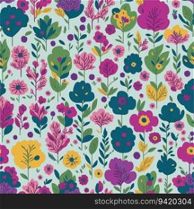 Floral Symphony: Exquisite Seamless Patterns of Blooming Flowers