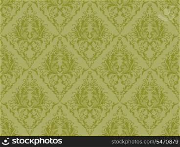 Floral vector green royal beauty vintage background